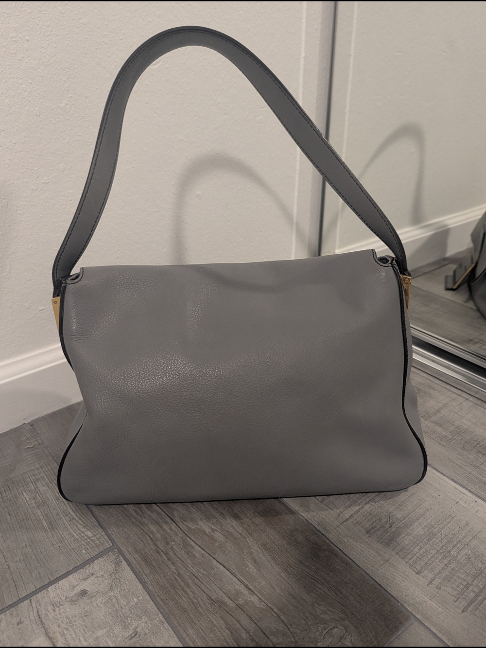 Fendi Mama Forever Large Baguette Light Gray Shoulder Bag - Picture 5 of 15